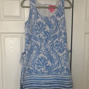 Lilly Pulitzer Sammi Romper in the "Resort White Aqua Lounge Engineered"